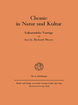cover image of Chemie in Natur und Kultur